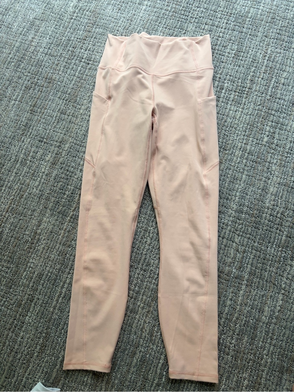 Fabletics Light Pink High-Waist Leggings with Side Pockets